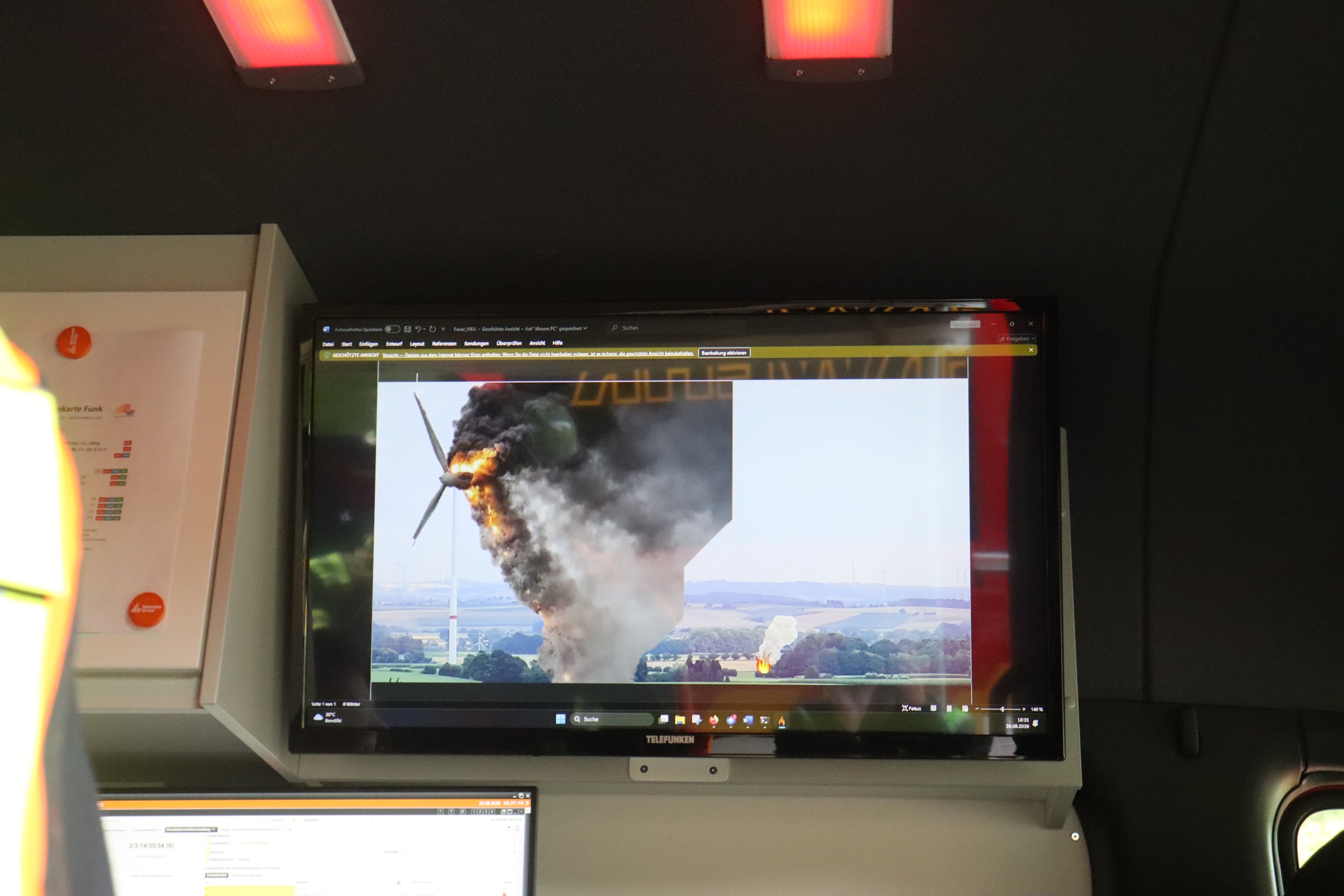 Einsatzfoto Alarmübung: Brennt ...