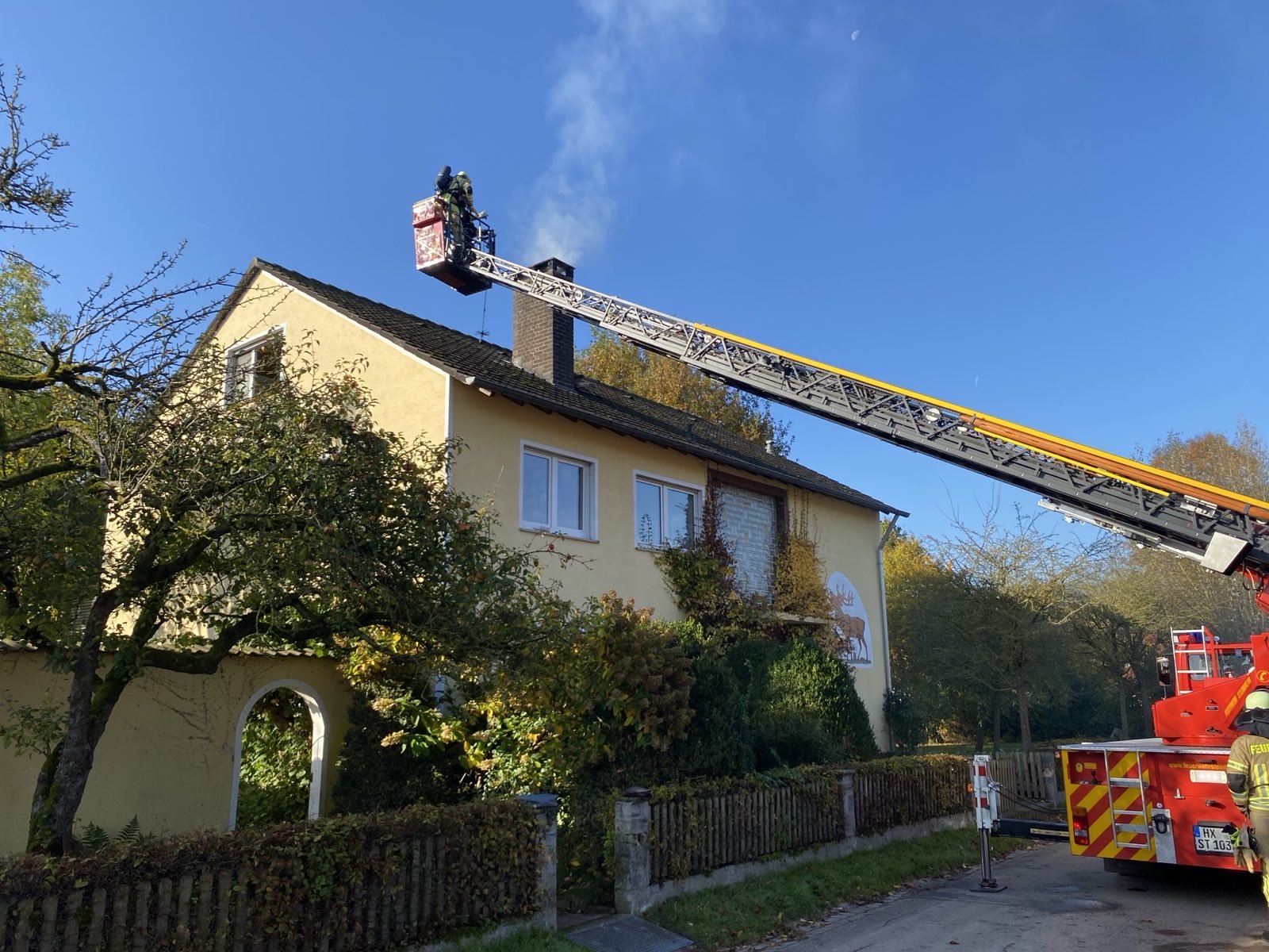 Einsatzfoto Schornsteinbrand